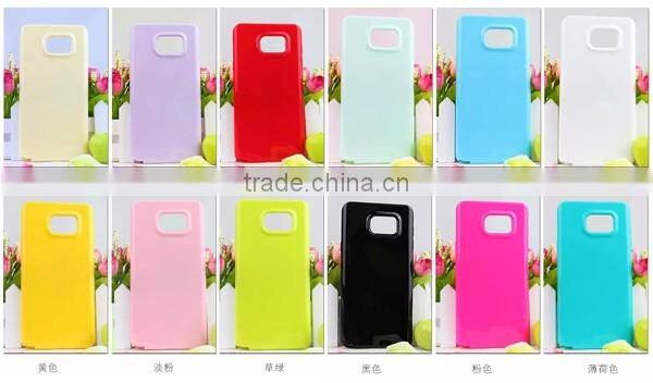 Bright solid color tpu phone case for samsung note5