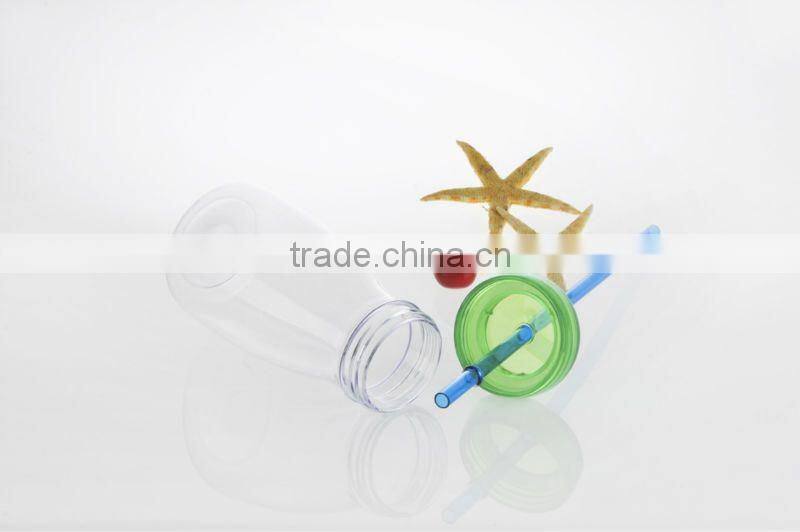 350ml plastic water bottle with straw milk bottle design