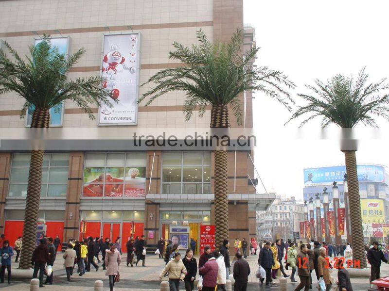 Outdoor Large Decorative Fiberglass Artificial Date Palm Tree