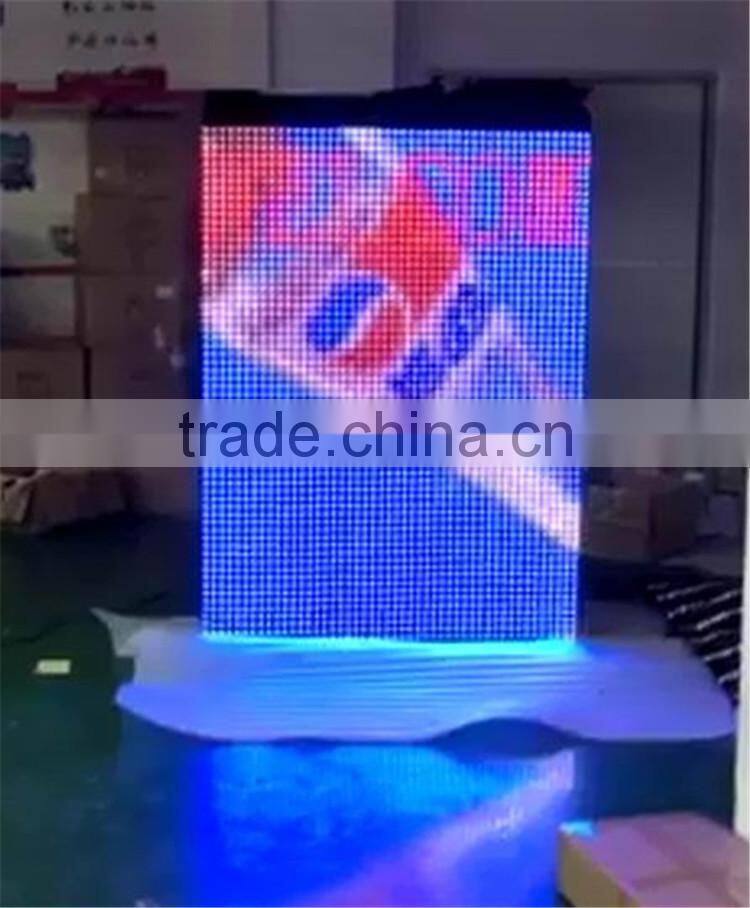 Crutain wall Indoor large video screen flexible led curtain display