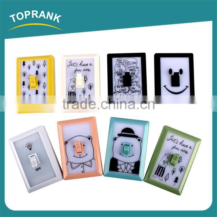 Toprank Walmart Supplier Wholesale Modern Design Smile Electric Switch Socket Push Wall Led Light Switch