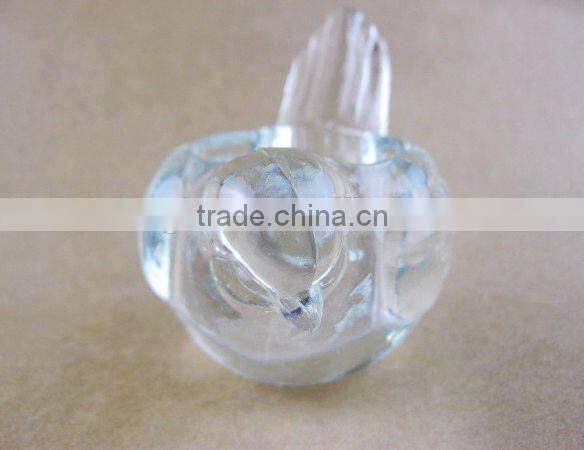 Bird shaped glass candle holder / glassware