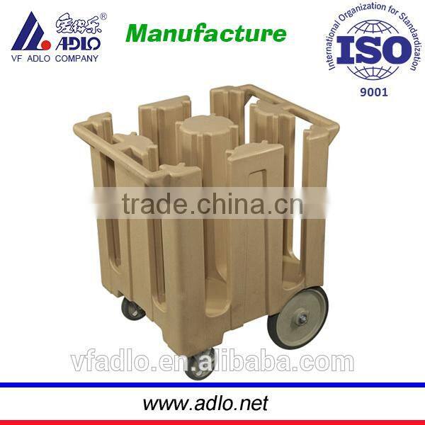 Supplier trays storage hotel plastic trolley handle wheels plastic