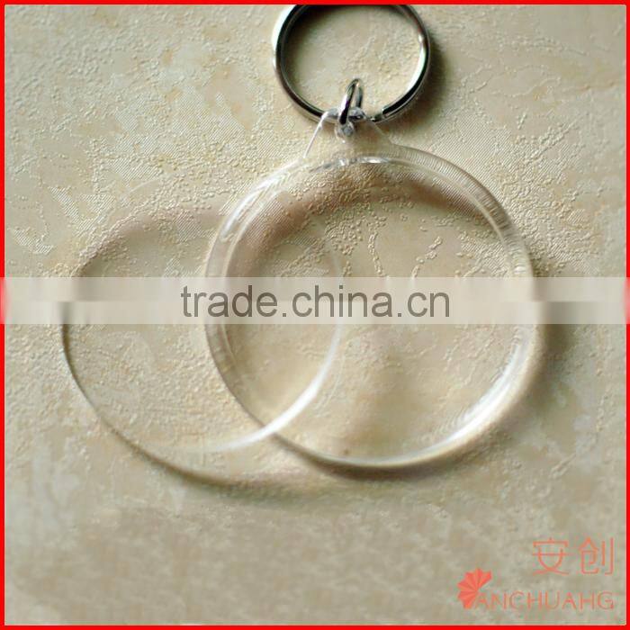 acrylic key chain metal key chain with glass photo frame