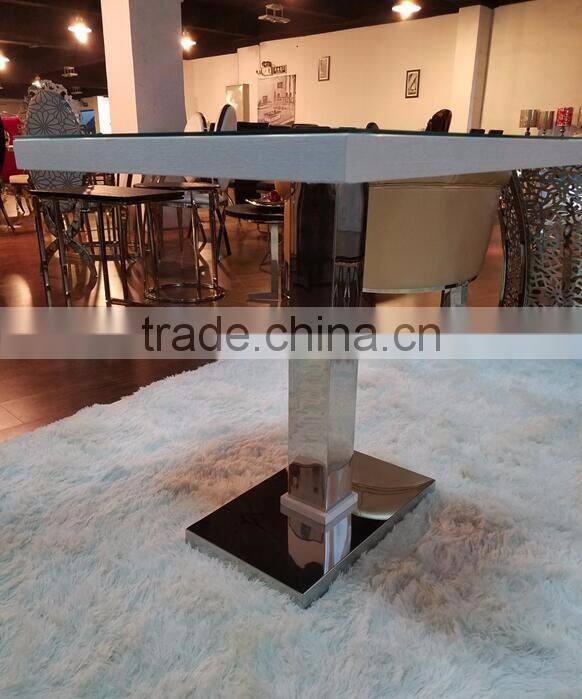 A9527 Octagon artifical marble dining table and chairs sets