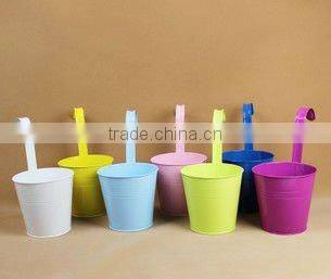 Galvanized Hanging Flower Pot
