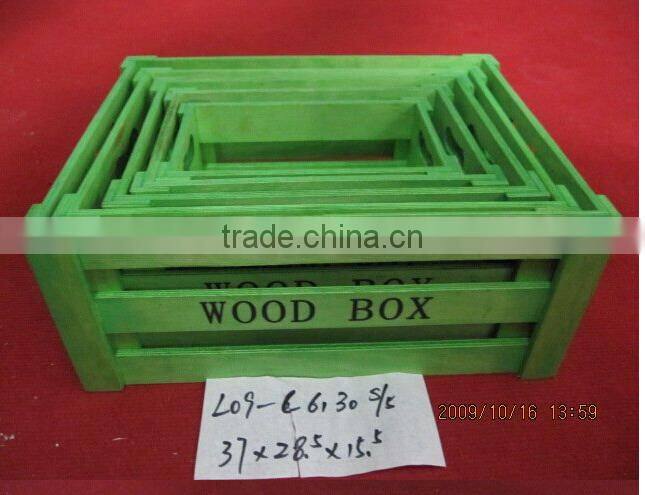 wholesale customized colorful antique wooden crate