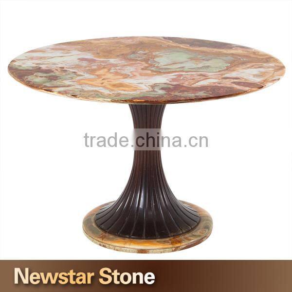 Round onyx stone table top styles
