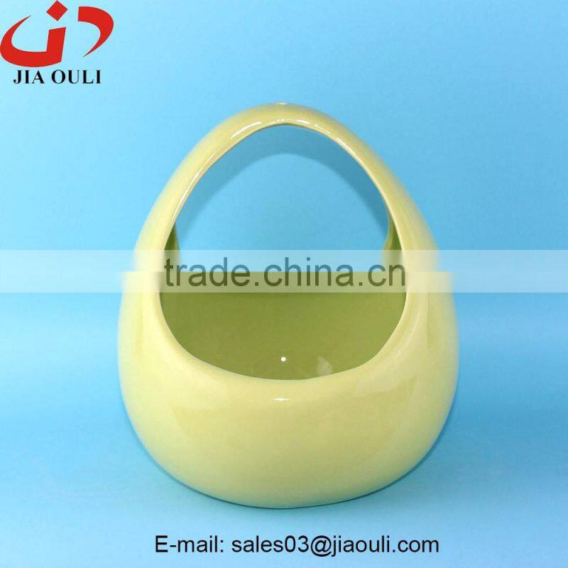 BSCI Audit Factory decorative Ceramic Apple, Ceramic white Apple Decorative Fruit