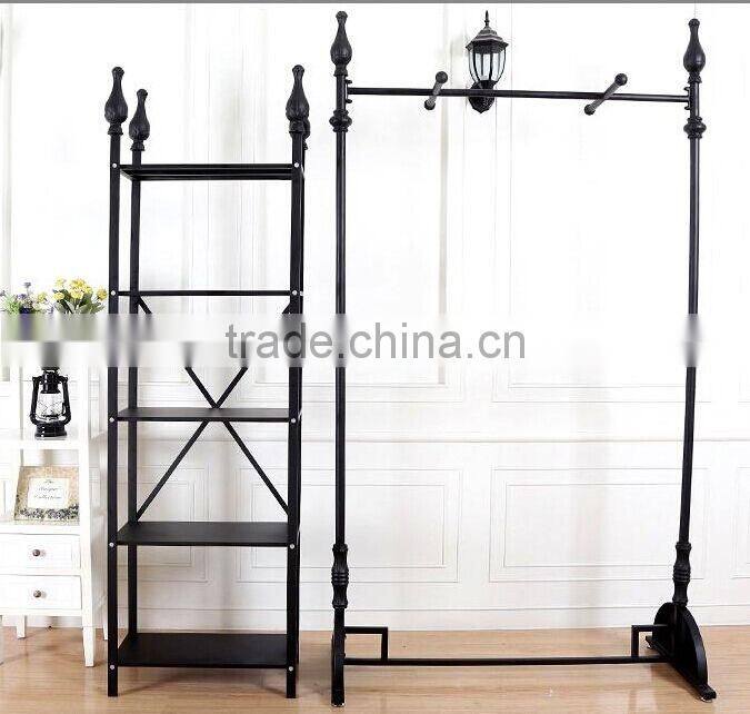 Fashion market floorstanding metal clothing rack