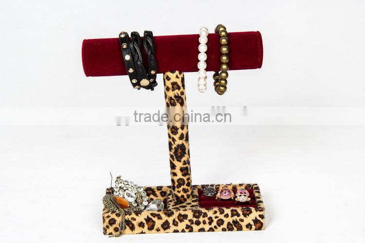 Velvet bracelet display with ring box