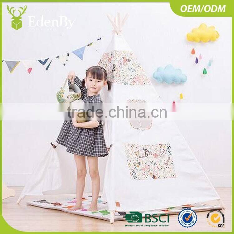 Tipi 2017 Chevron Banner 100% Cotton Canvas Teepee Tent For Kids