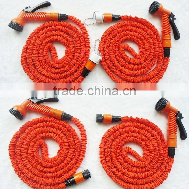 2016 hot sale flexible expanding garden hose with 7 function spray nozzle
