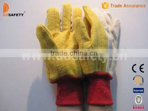 DDSAFETY 2017 Gold Chore Gloves Cotton Working Canvas Glove