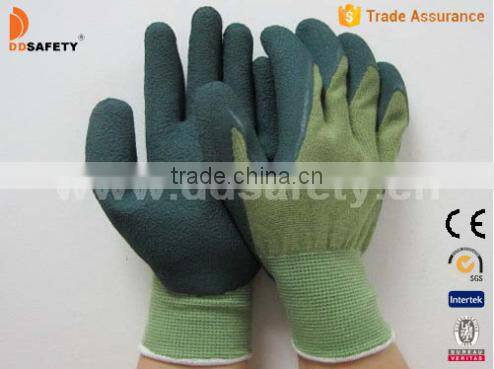 DDSAFETY Bamboo Fiber With Latex Gloves Safety Gloves