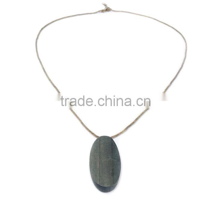 multi strand geometric wood bead pendant necklace long wooden beads sweater necklace layered suede leather chain necklace