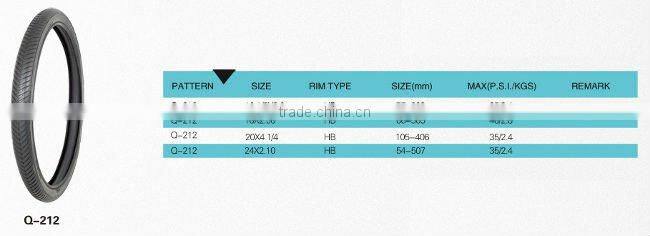 24*2.10 DOT Approved E-Bicycle Tire