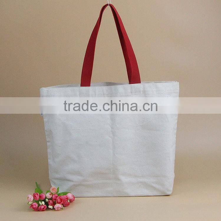 Promotional new model tote recyclable shopping cotton bag without logo printing