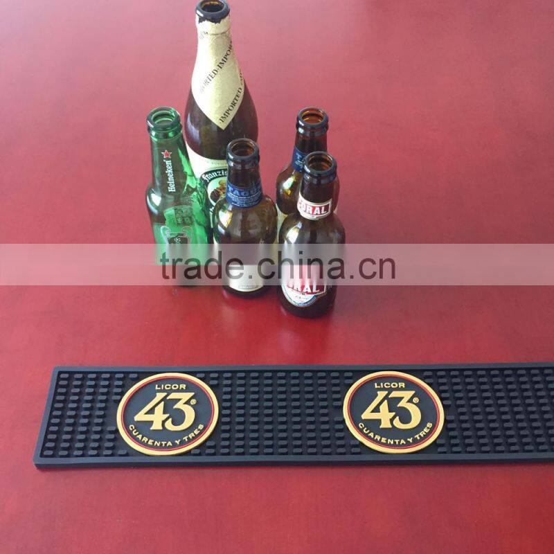quality eco customized pvc rubber spill bar mat with logo