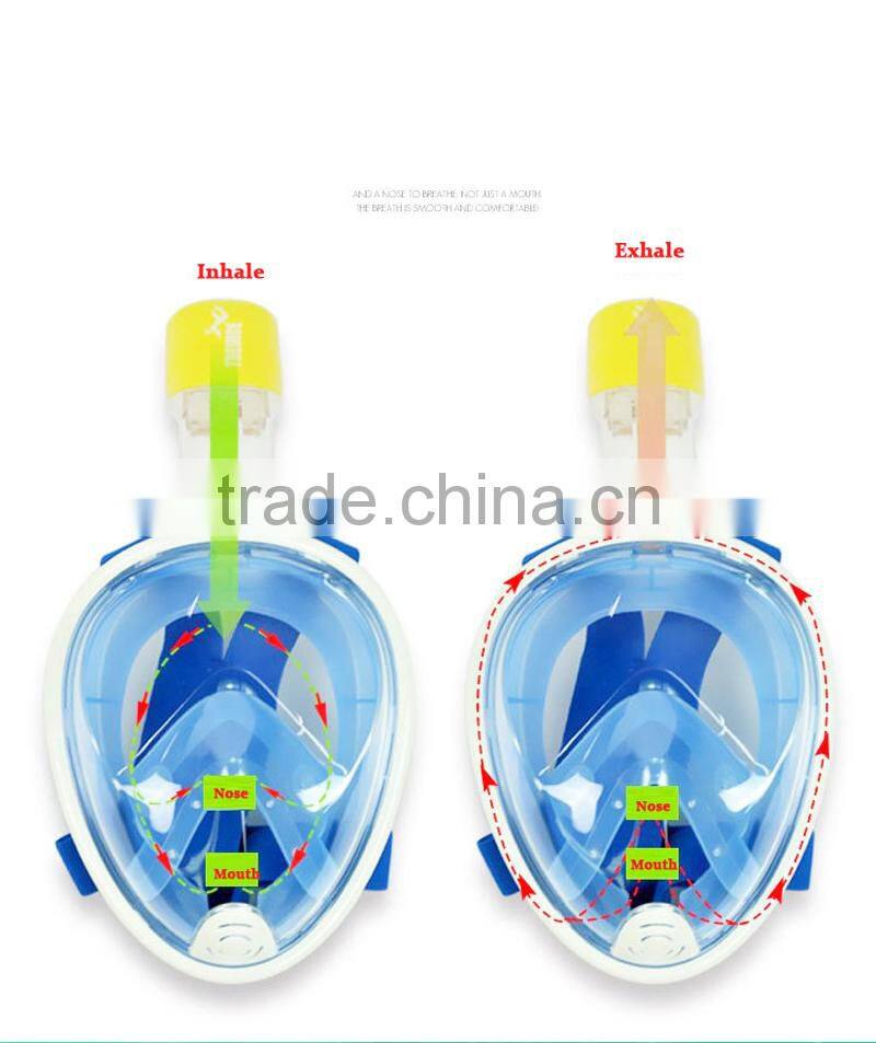 Good price of best seller 180 degree full face snorkel mask swimming equipment for wholesales