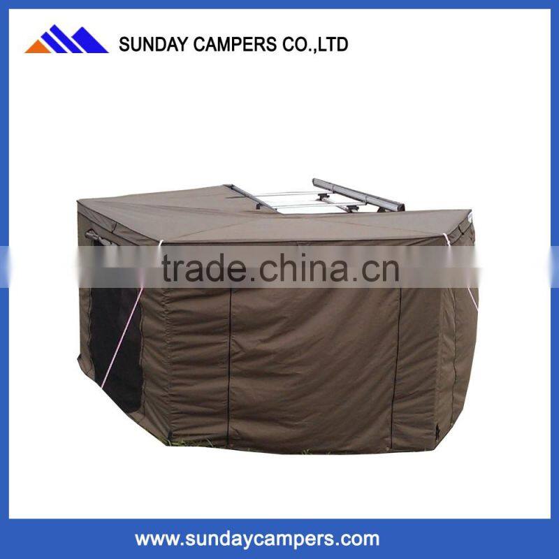 Family camping equipment outdoor 270 degree awning with change room