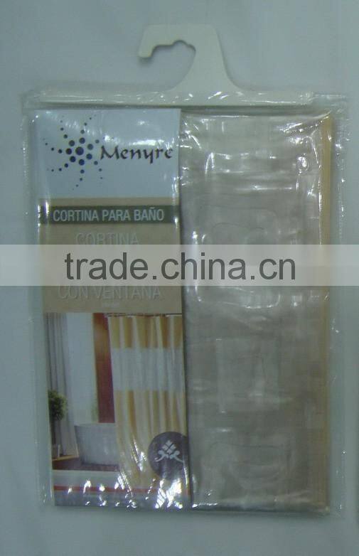 PVC material Fancy printed shower curtains, Eco-Friendly,waterproof, packaage set