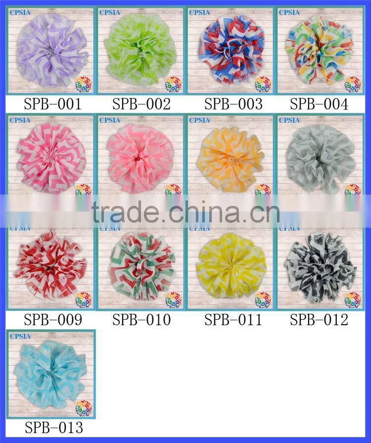 Wholesale- Grey White Newborn Kid Chiffon Decoration Flower Ideal Hair Accessories 2014 Newest Design