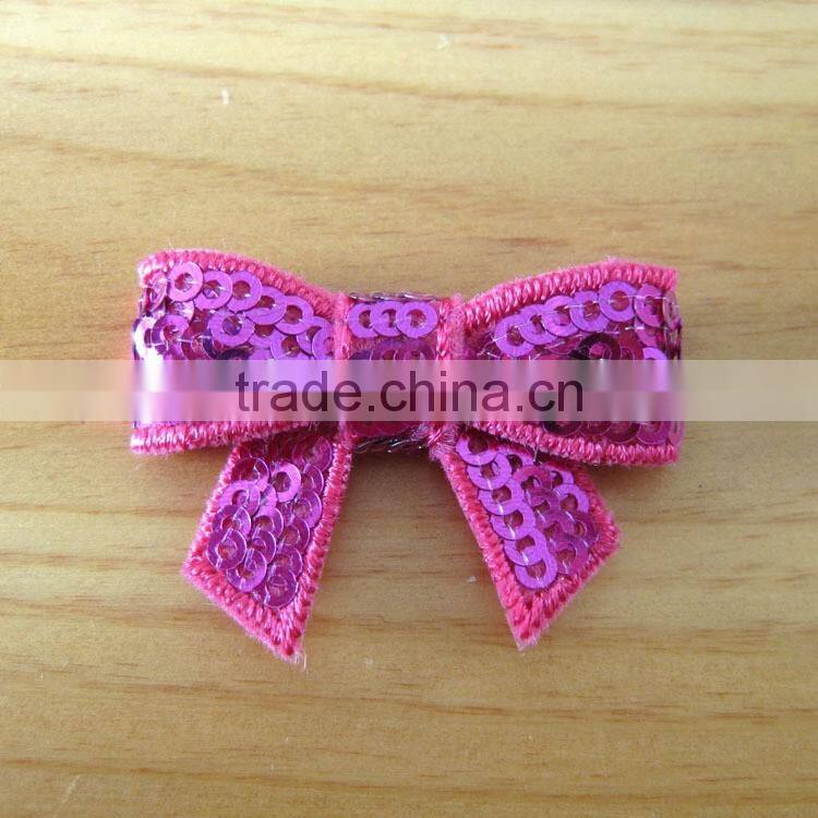 sequin bow flower clip for kids hair accessories