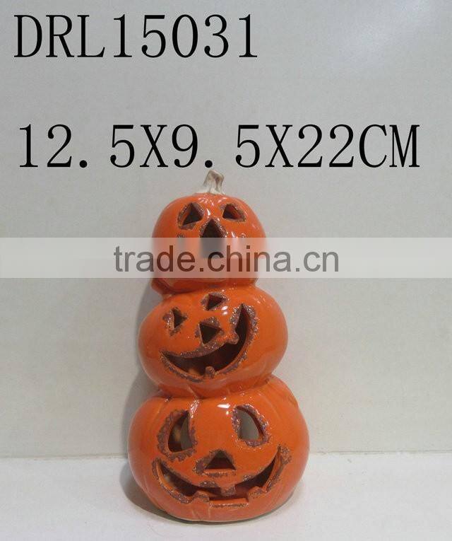 holloween decorations witch ghost ceramic LED lantern