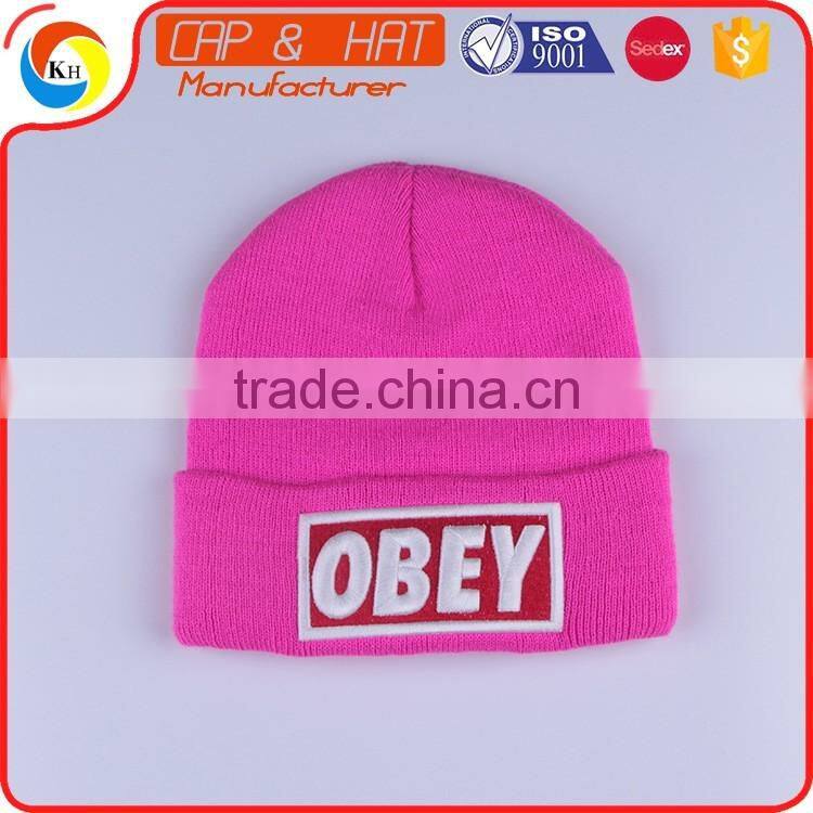Embroidery Patch CC Beanie Winter Warm Hat