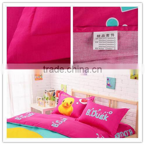 Big yellow duck printed 100% Cotton for baby bedding set