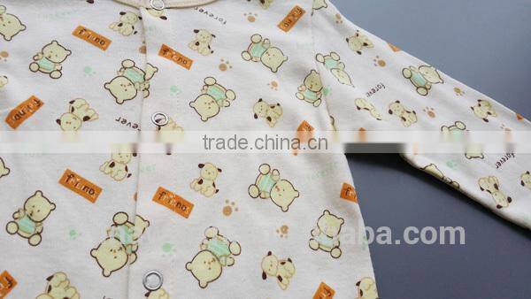 2015 hot sale baby boy long sleeve romper with feet