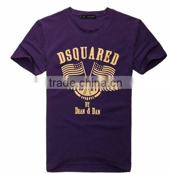 Custom logo print cotton men's short sleeve T-shirts