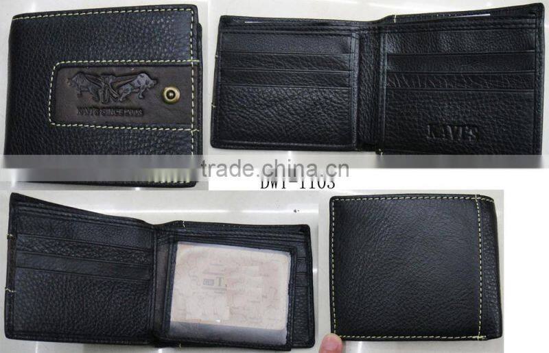 Fashion hot black genuine leather men designer notecase