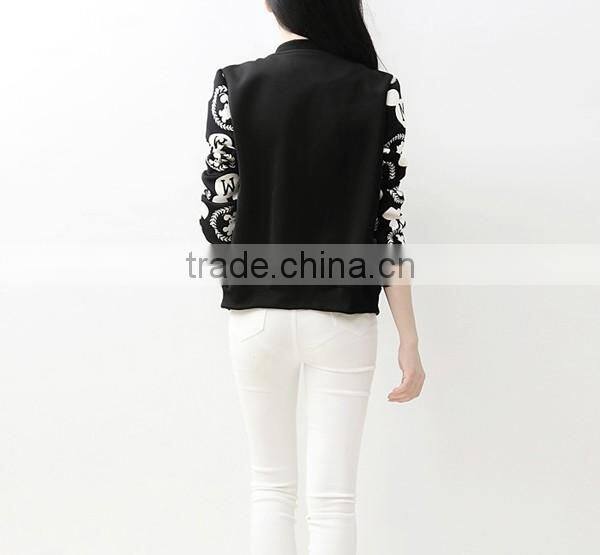 2016designs custom girl's slim fit baseball jacket