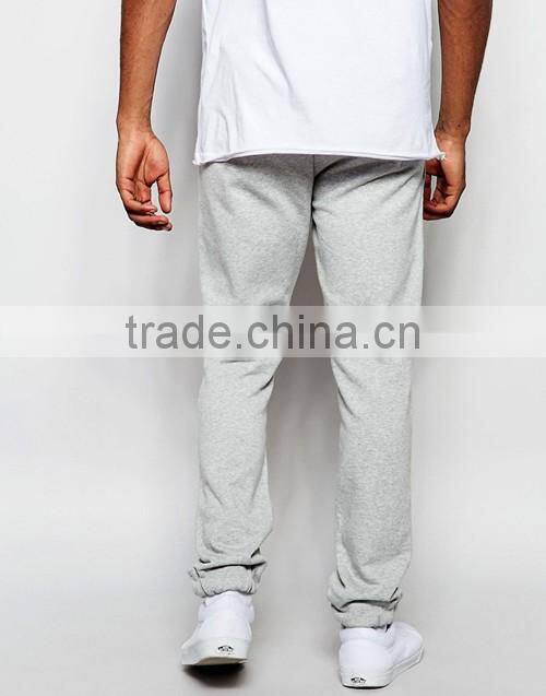 2016 new mens plain tapered sweat pants, jogger trousers custom