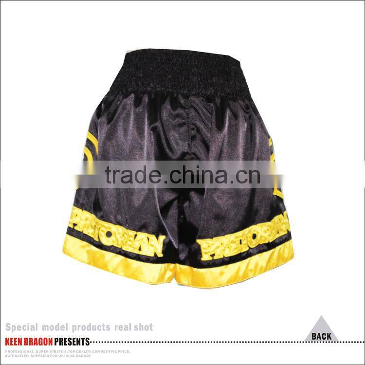 Professional High Quality Satin with Embroidery Custom Muay Thai Shorts