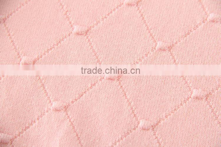 turtleneck collar pink sweaters plain knitted clothes appliqued tiny flower full sleeve winter garments warm