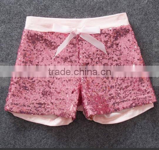 Gold sequins baby shorts childrens boutique clothing girls shorts china wholesale