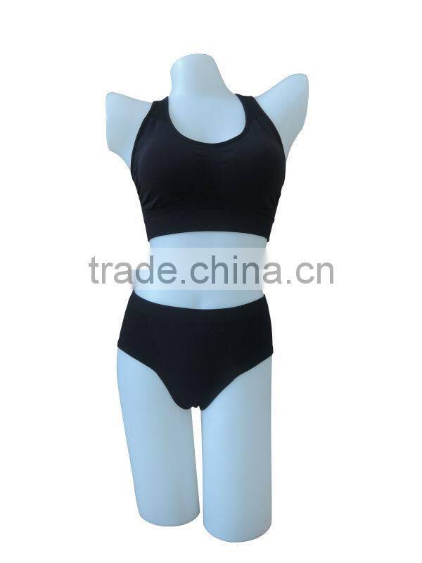 Top quality seamless woman underwear ladies lingerie sport bra and panty sets