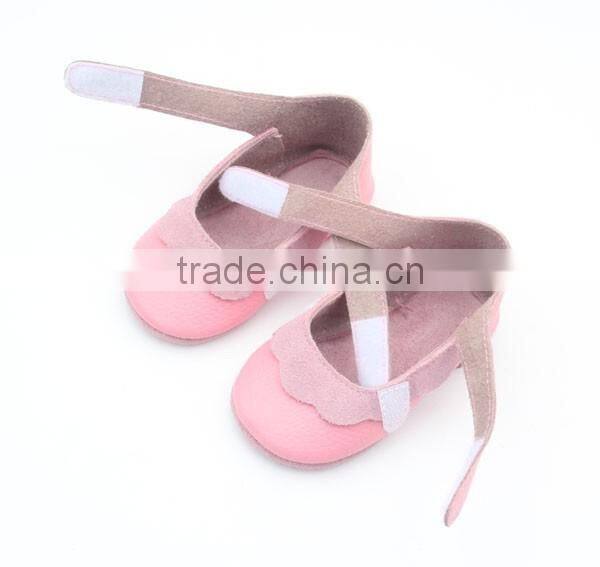 Low MOQ popular wholesale soft leather baby shoes