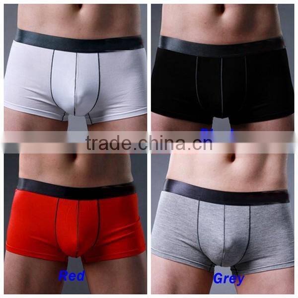 Hot Sale 93% Cotton and 3% Spandex 4 Colors For Choice Men's Cotton Boxer Shorts Underwear