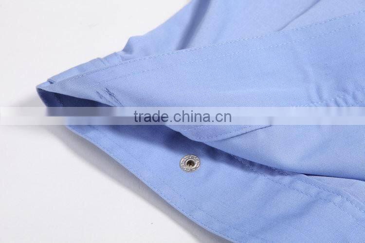 Juqian 2016 Cheap Short Sleeve blue cotton/polyester Security Shirt Uniform,Customize Security Guard Uniform Shirts
