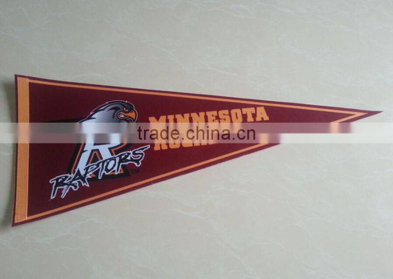 custom heat transfer pennant flag