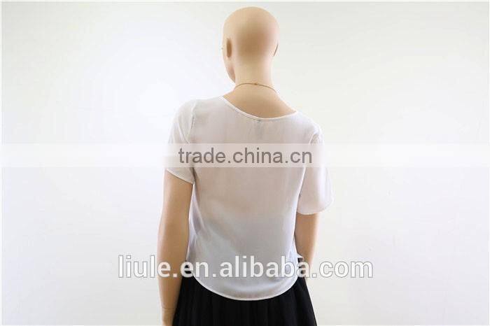 Hot sale 100%polyester light transparent sexy chiffon fabric for blouse