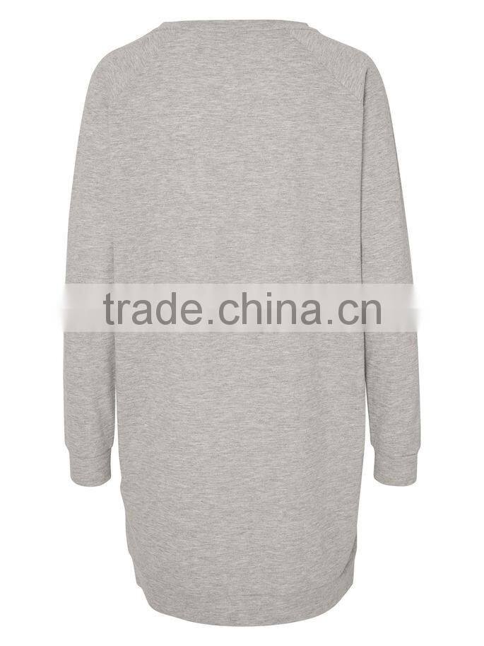 2016 Fashion Wholesale Routine Sweatshirt Ladies Plain Pullover Sweatshirt