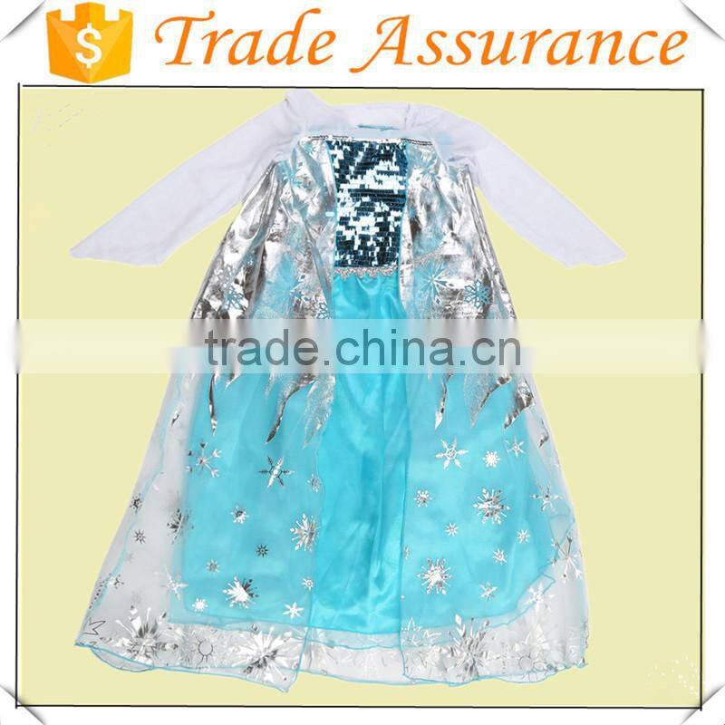 Factory sale Elsa Princess costume/frozen dress elsa/ frozen elsa coronation dress costume cosplay