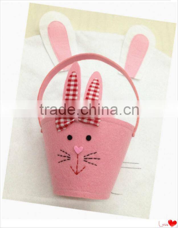 Lovely rabbit bag easter felt bags promotion easter baskets wholesale