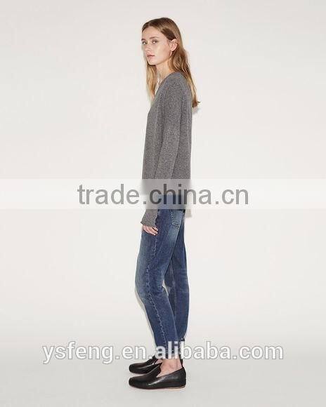 2017 New Design Hand Knitted Woolen Girls Sweater
