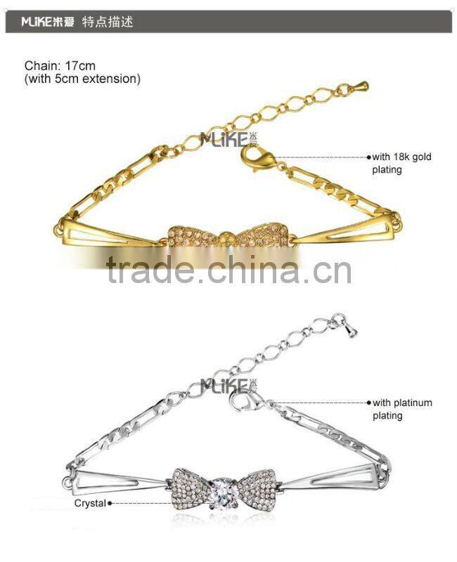 Bow-Tie 925 silver bracelet with Crystal M3007